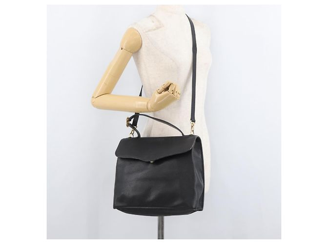 Borsa Christian Dior in pelle 2way nera e oro Autentica 180092 Nero D'oro - vista 24