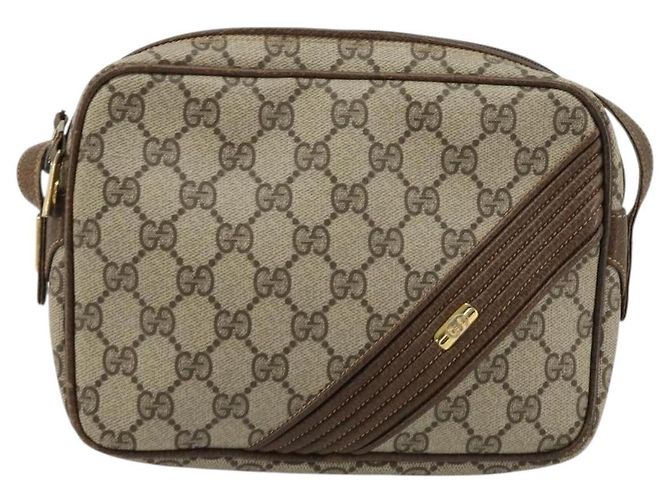 Borsa a tracolla GUCCI GG Supreme PVC Beige Oro Auth BA13033 D'oro - vista 13
