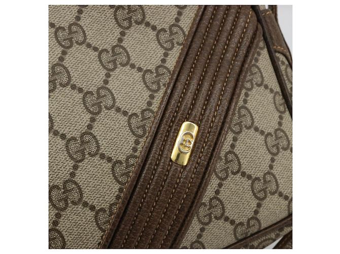 Borsa a tracolla GUCCI GG Supreme PVC Beige Oro Auth BA13033 D'oro - vista 17
