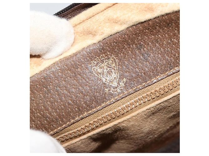 Borsa a tracolla GUCCI GG Supreme PVC Beige Oro Auth BA13033 D'oro - vista 18
