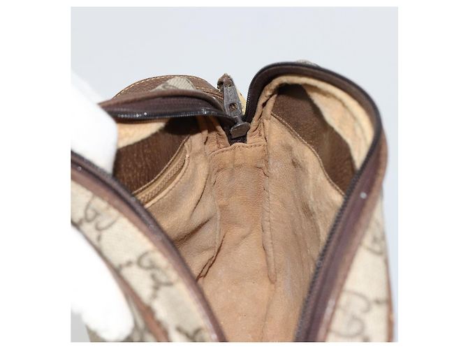 Borsa a tracolla GUCCI GG Supreme PVC Beige Oro Auth BA13033 D'oro - vista 19