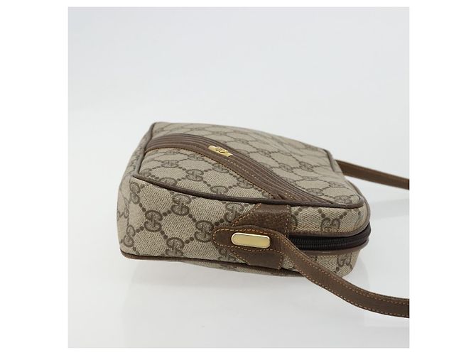 Borsa a tracolla GUCCI GG Supreme PVC Beige Oro Auth BA13033 D'oro - vista 3