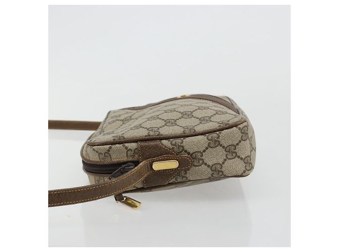 Borsa a tracolla GUCCI GG Supreme PVC Beige Oro Auth BA13033 D'oro - vista 4