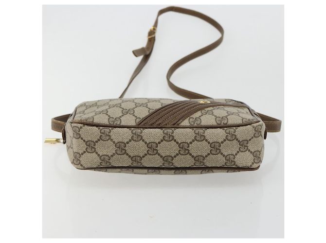 Borsa a tracolla GUCCI GG Supreme PVC Beige Oro Auth BA13033 D'oro - vista 5