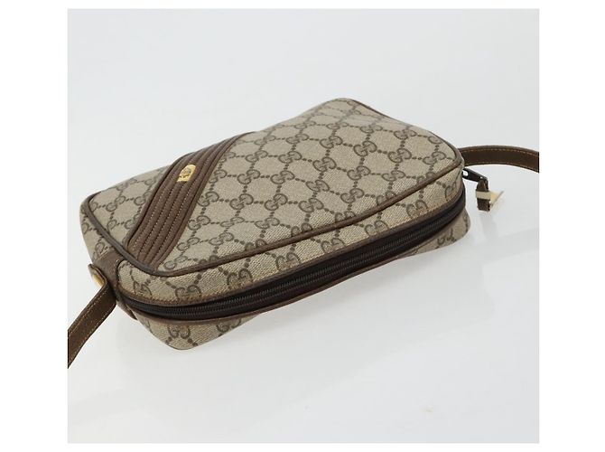 Borsa a tracolla GUCCI GG Supreme PVC Beige Oro Auth BA13033 D'oro - vista 6