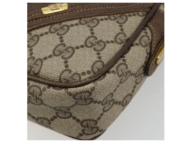 Borsa a tracolla GUCCI GG Supreme PVC Beige Oro Auth BA13033 D'oro - vista 9