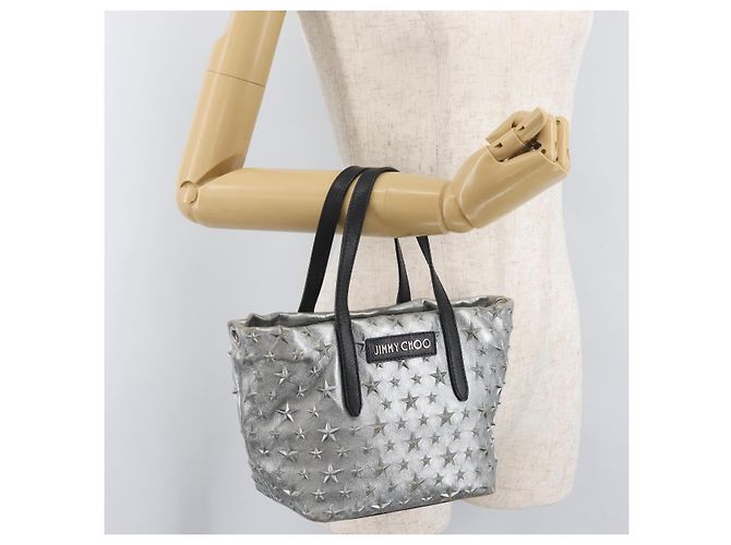 Borsa Jimmy Choo in pelle azzurro chiaro argento Auth BA13173 Blu chiaro - vista 22