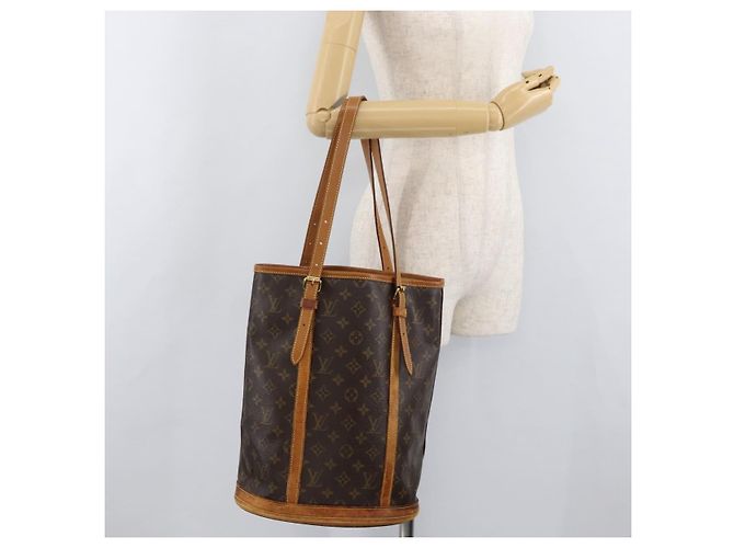 LOUIS VUITTON Borsa a Spalla Monogram Bucket GM M42236 LV Auth 178888 Monogramma - vista 23