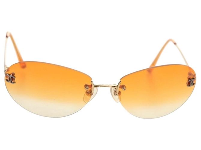 Gafas de sol CHANEL metal Orange CC Auth yk20403SAM Naranja - vista 13