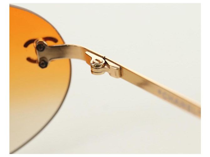 Gafas de sol CHANEL metal Orange CC Auth yk20403SAM Naranja - vista 19