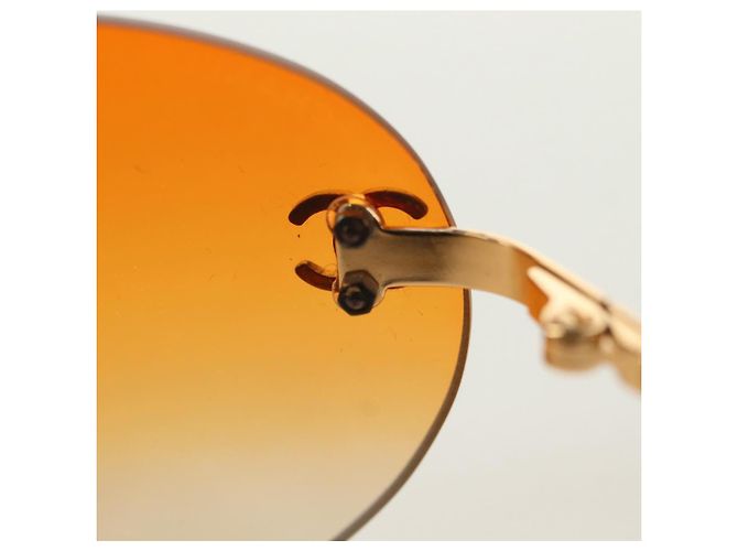 Gafas de sol CHANEL metal Orange CC Auth yk20403SAM Naranja - vista 20
