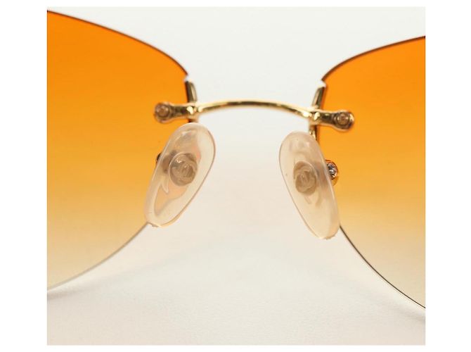 Gafas de sol CHANEL metal Orange CC Auth yk20403SAM Naranja - vista 22