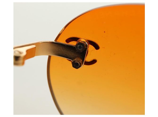Gafas de sol CHANEL metal Orange CC Auth yk20403SAM Naranja - vista 24