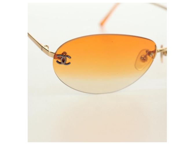 Gafas de sol CHANEL metal Orange CC Auth yk20403SAM Naranja - vista 5