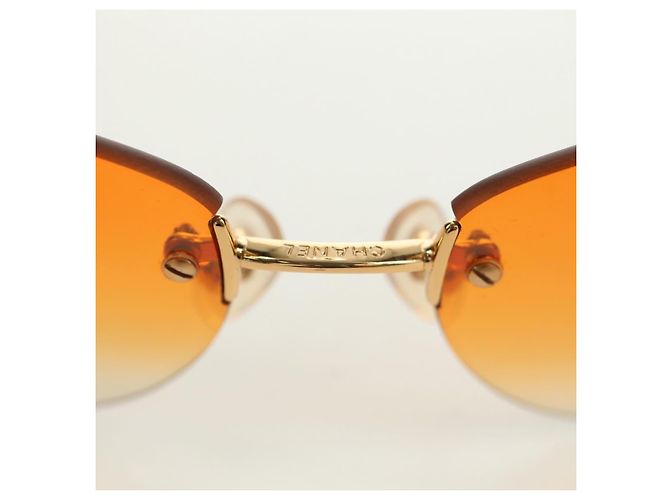 Gafas de sol CHANEL metal Orange CC Auth yk20403SAM Naranja - vista 7