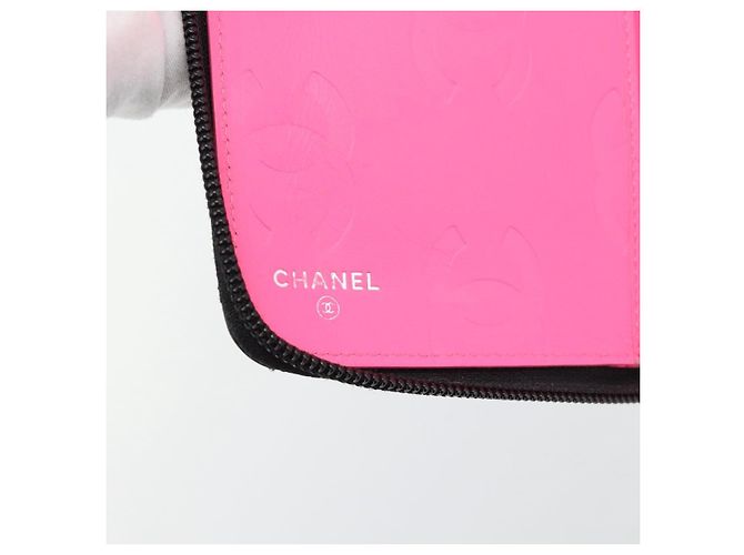 CHANEL Matelasse Cambon Line Long Wallet Leather Black Silver CC Auth 181675V Nero Argento - vista 17