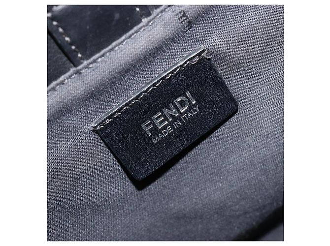 Borsa FENDI 2 JOURS Denim 2way Blu Argento Auth ka4513 - vista 19
