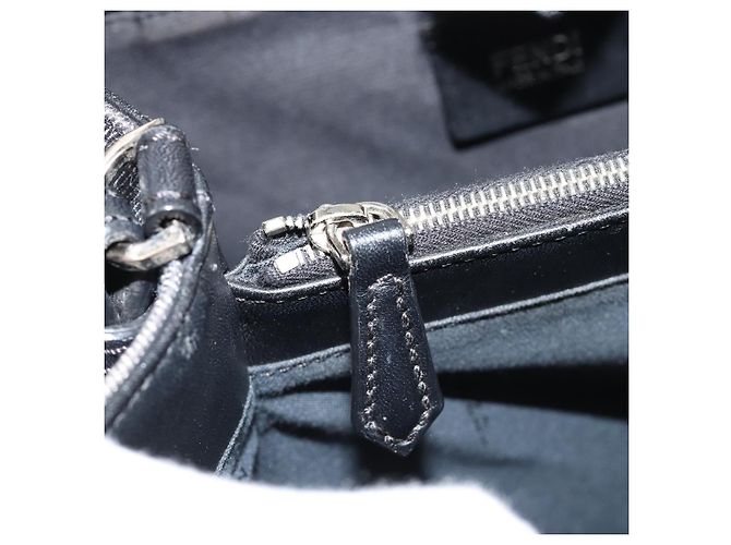 Borsa FENDI 2 JOURS Denim 2way Blu Argento Auth ka4513 - vista 22