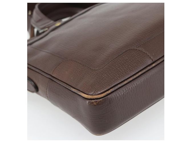Borsa a mano BURBERRY in pelle 2way Marrone Oro Auth BA13168 D'oro - vista 10