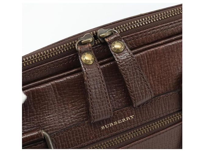 Borsa a mano BURBERRY in pelle 2way Marrone Oro Auth BA13168 D'oro - vista 11