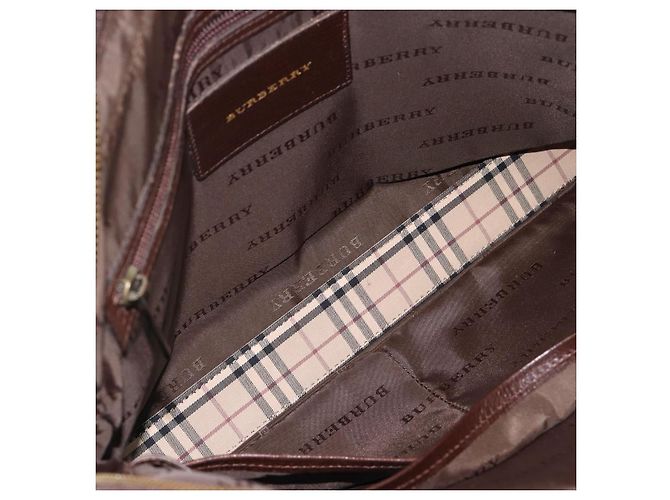 Borsa a mano BURBERRY in pelle 2way Marrone Oro Auth BA13168 D'oro - vista 12