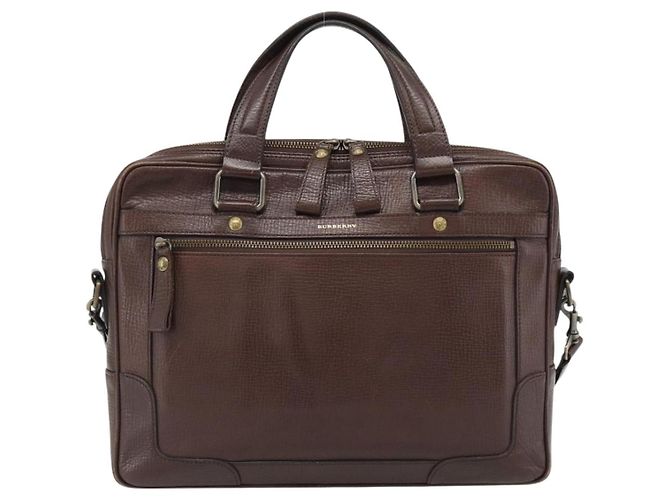 Borsa a mano BURBERRY in pelle 2way Marrone Oro Auth BA13168 D'oro - vista 13