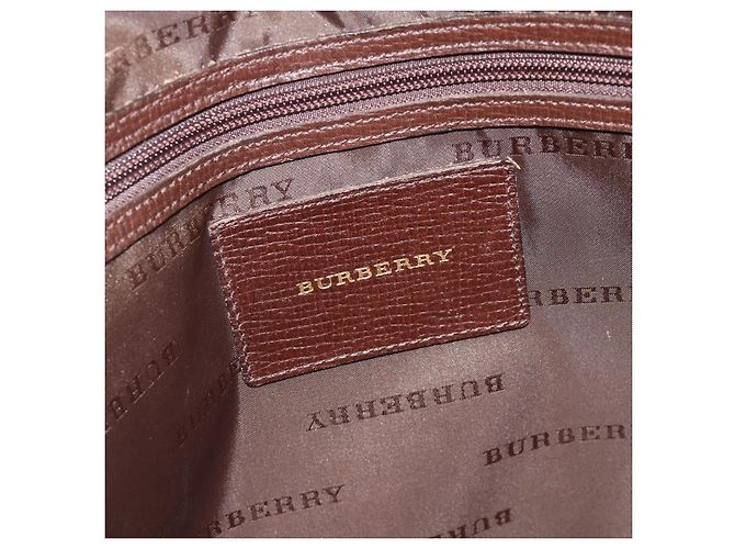 Borsa a mano BURBERRY in pelle 2way Marrone Oro Auth BA13168 D'oro - vista 18