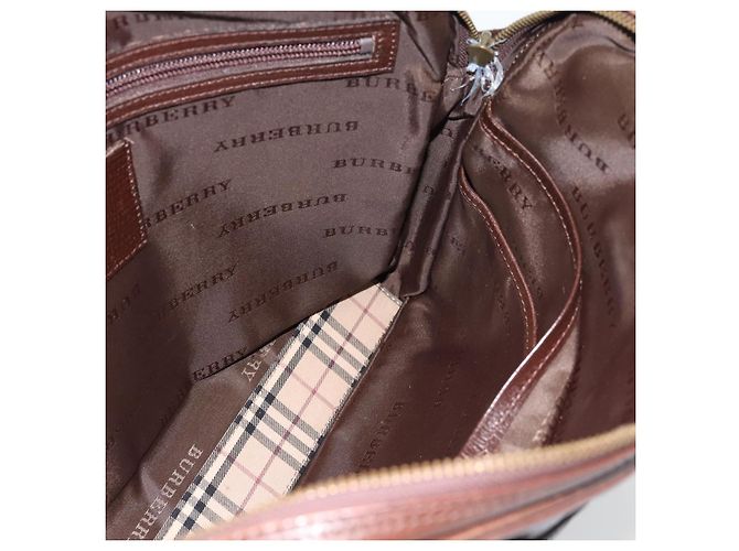 Borsa a mano BURBERRY in pelle 2way Marrone Oro Auth BA13168 D'oro - vista 19