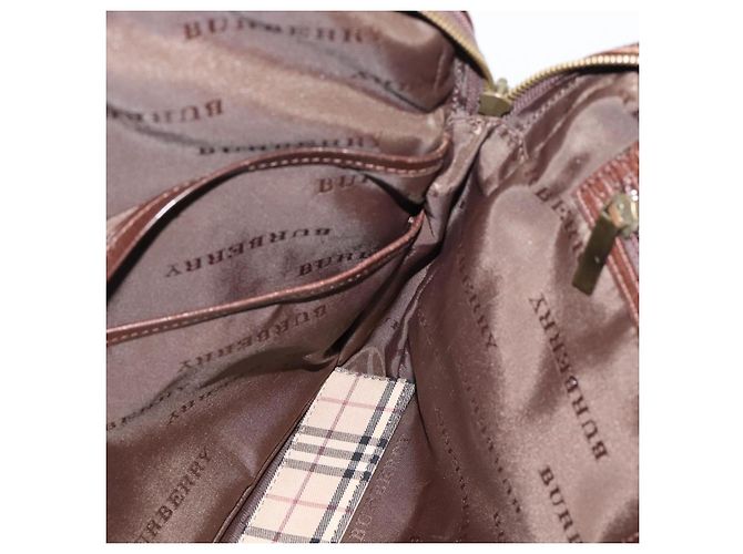 Borsa a mano BURBERRY in pelle 2way Marrone Oro Auth BA13168 D'oro - vista 20