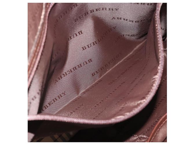 Borsa a mano BURBERRY in pelle 2way Marrone Oro Auth BA13168 D'oro - vista 22