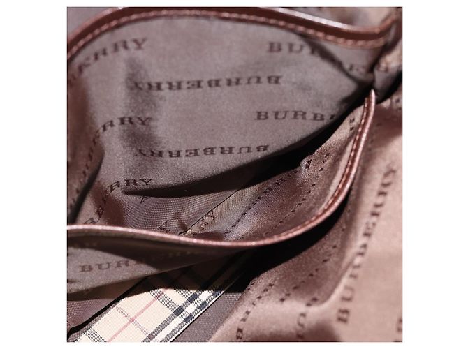Borsa a mano BURBERRY in pelle 2way Marrone Oro Auth BA13168 D'oro - vista 23