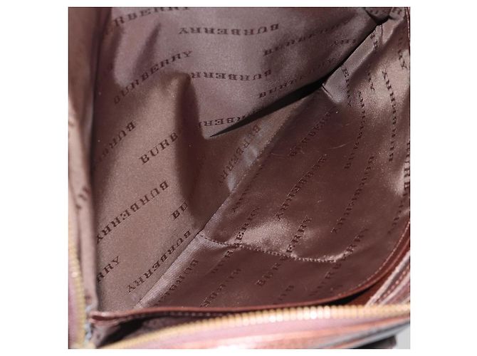Borsa a mano BURBERRY in pelle 2way Marrone Oro Auth BA13168 D'oro - vista 24
