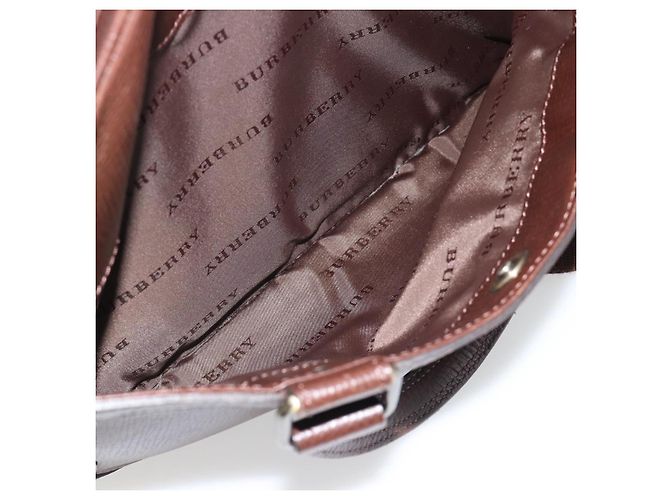 Borsa a mano BURBERRY in pelle 2way Marrone Oro Auth BA13168 D'oro - vista 25
