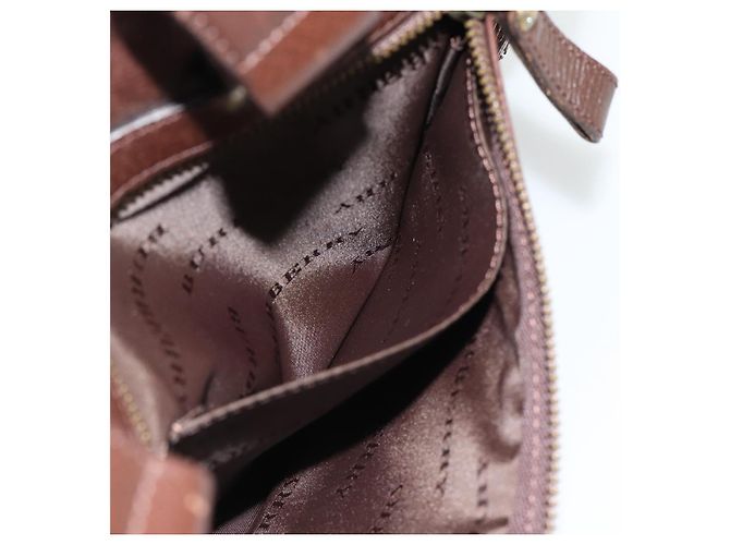 Borsa a mano BURBERRY in pelle 2way Marrone Oro Auth BA13168 D'oro - vista 27