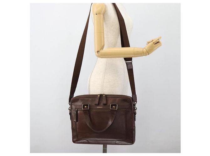 Borsa a mano BURBERRY in pelle 2way Marrone Oro Auth BA13168 D'oro - vista 28