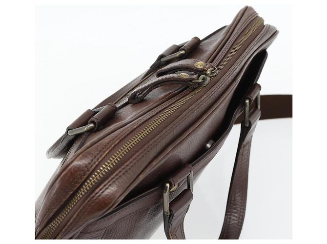 Borsa a mano BURBERRY in pelle 2way Marrone Oro Auth BA13168 D'oro - vista 6