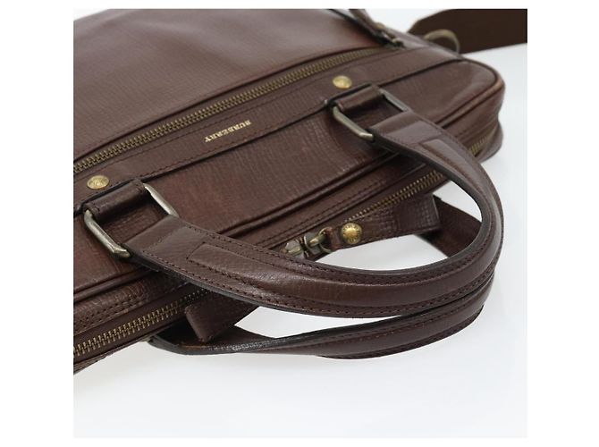 Borsa a mano BURBERRY in pelle 2way Marrone Oro Auth BA13168 D'oro - vista 7