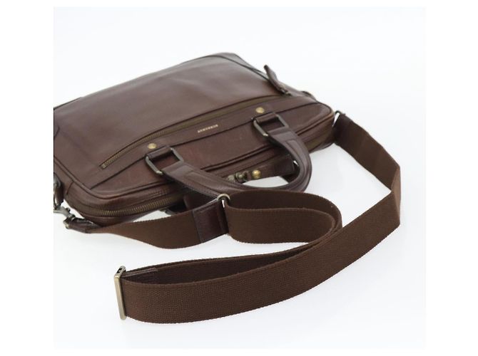 Borsa a mano BURBERRY in pelle 2way Marrone Oro Auth BA13168 D'oro - vista 9