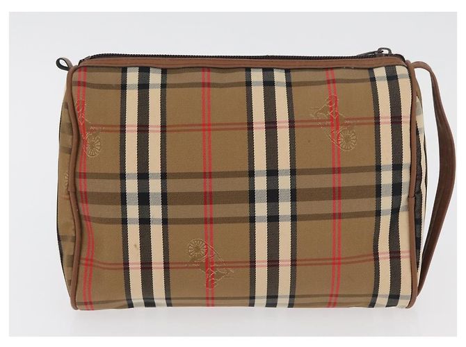 Clutch Burberrys Nova Check in tela Set Beige Auth 180194 - vista 10