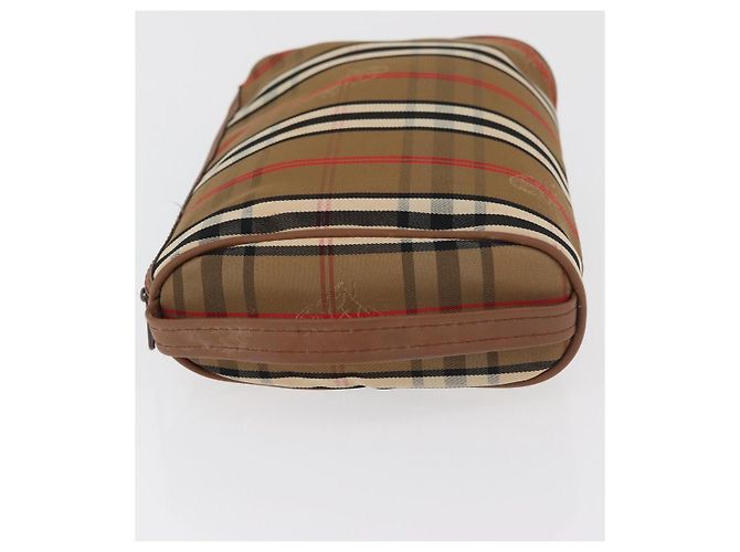 Clutch Burberrys Nova Check in tela Set Beige Auth 180194 - vista 11