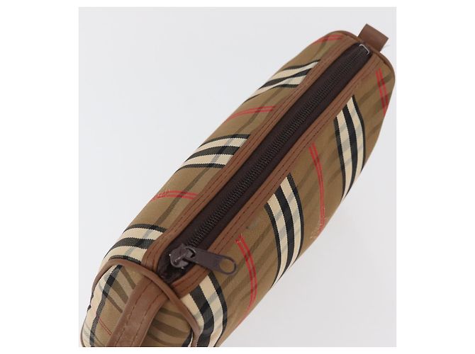 Clutch Burberrys Nova Check in tela Set Beige Auth 180194 - vista 12