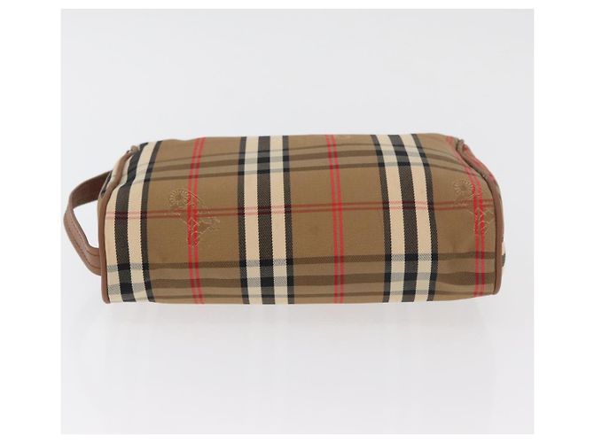 Clutch Burberrys Nova Check in tela Set Beige Auth 180194 - vista 13