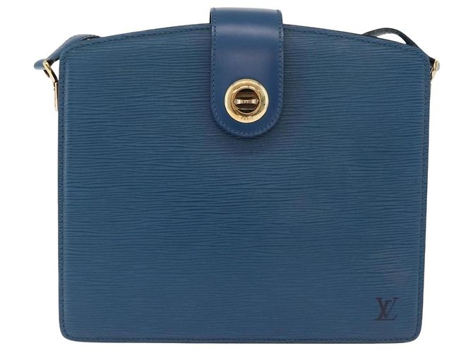 LOUIS VUITTON Epi Capuchin Shoulder Bag Blue M52345 LV Auth BA13140 - vista 13