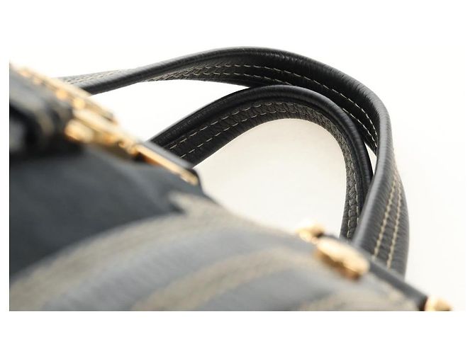 Borsa GUCCI GG Canvas Sherry Line Histeria Nera Oro 186232 Auth 181412V Nero D'oro - vista 14