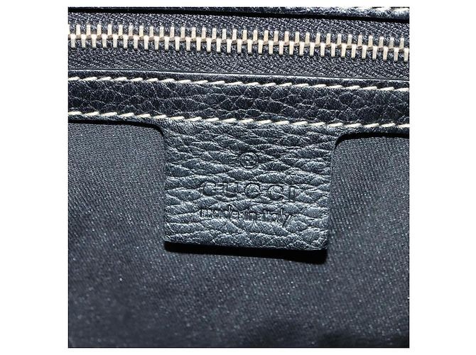 Borsa GUCCI GG Canvas Sherry Line Histeria Nera Oro 186232 Auth 181412V Nero D'oro - vista 23