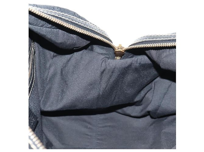Borsa GUCCI GG Canvas Sherry Line Histeria Nera Oro 186232 Auth 181412V Nero D'oro - vista 25