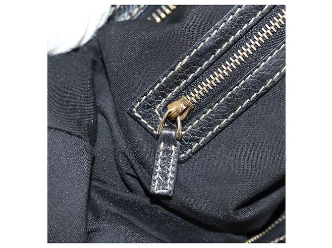 Borsa GUCCI GG Canvas Sherry Line Histeria Nera Oro 186232 Auth 181412V Nero D'oro - vista 26