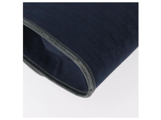 Borsa a tracolla con catena in tela Christian Dior Trotter Navy Gold Auth bs35406 D'oro Blu navy - vista 16