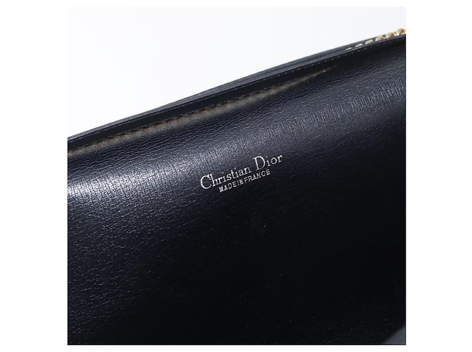 Borsa a tracolla con catena in tela Christian Dior Trotter Navy Gold Auth bs35406 D'oro Blu navy - vista 19