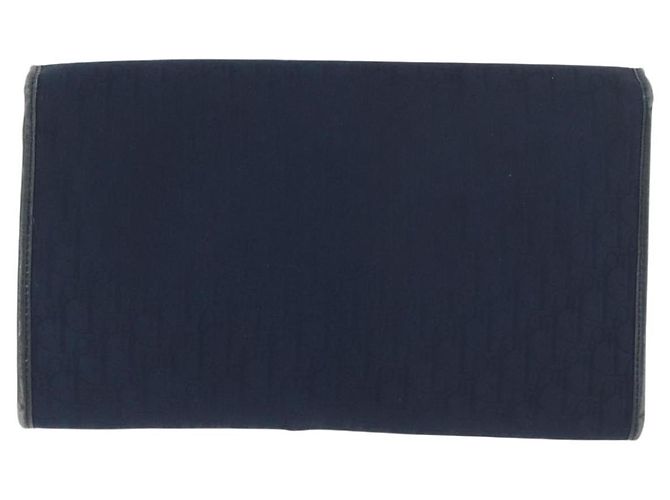 Borsa a tracolla con catena in tela Christian Dior Trotter Navy Gold Auth bs35406 D'oro Blu navy - vista 2